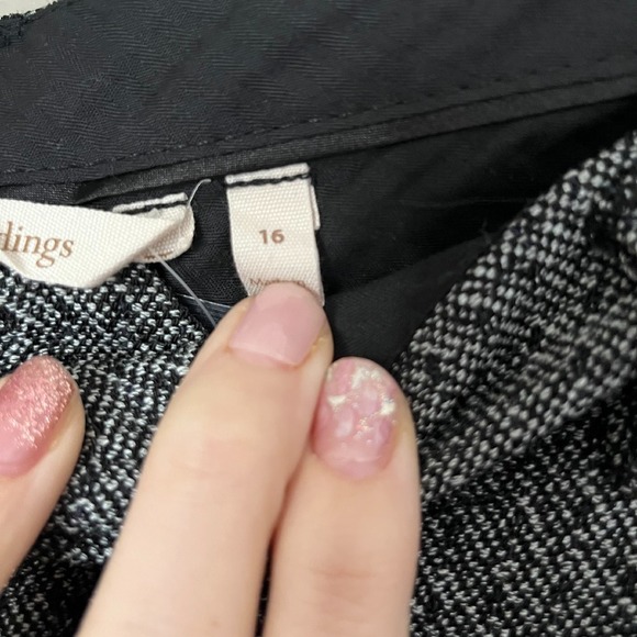 Soft Surroundings Wide‎ Leg Trouser Pants Size 16 Gray Tweed Work Dress Pants - Picture 5 of 6